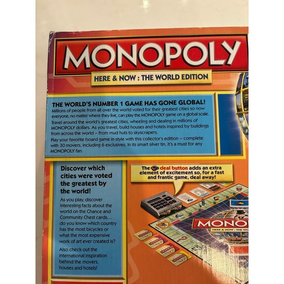 Monopoly Here & Now The World Edition Collector's Edition Electronic Banking Tin - Picture 8 of 12